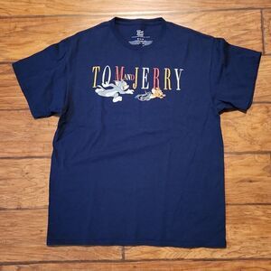 Tom and Jerry licensed short sleeve navy blue men's Medium t-shirt NWOT
